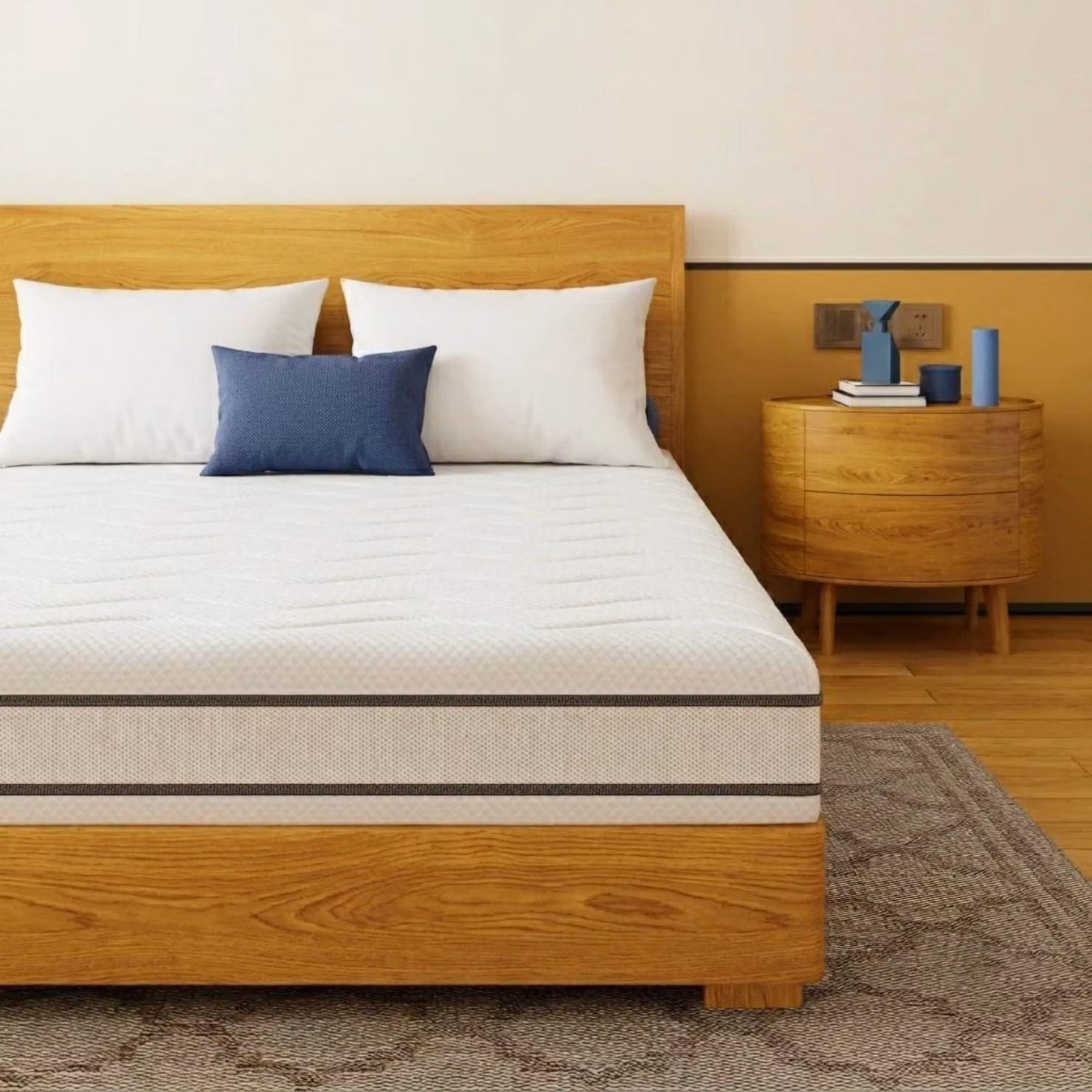 Materasso EGOHOME a 7 zone, 90x200 cm | Materasso in memory foam con gel, grado di rigidità H2/H3