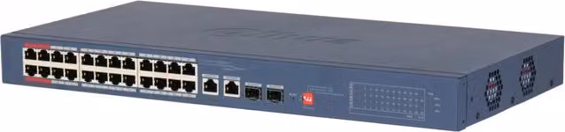 Switch Desktop Dahua CS4226-24ET-240 Cloud Managed con 26 Porte, di cui 24 Porte PoE, Nero
