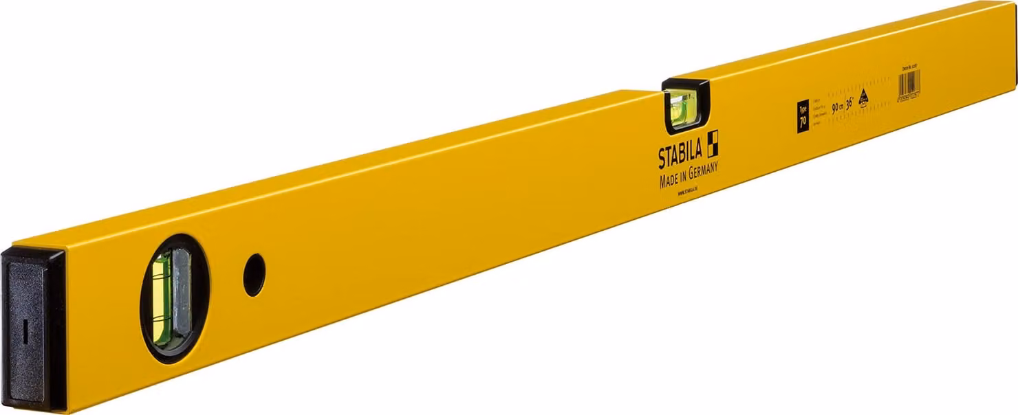 Livella STABILA Tipo 70, 90 cm, profilo leggero in alluminio, 1 bolla orizzontale, 1 bolla verticale, Germany