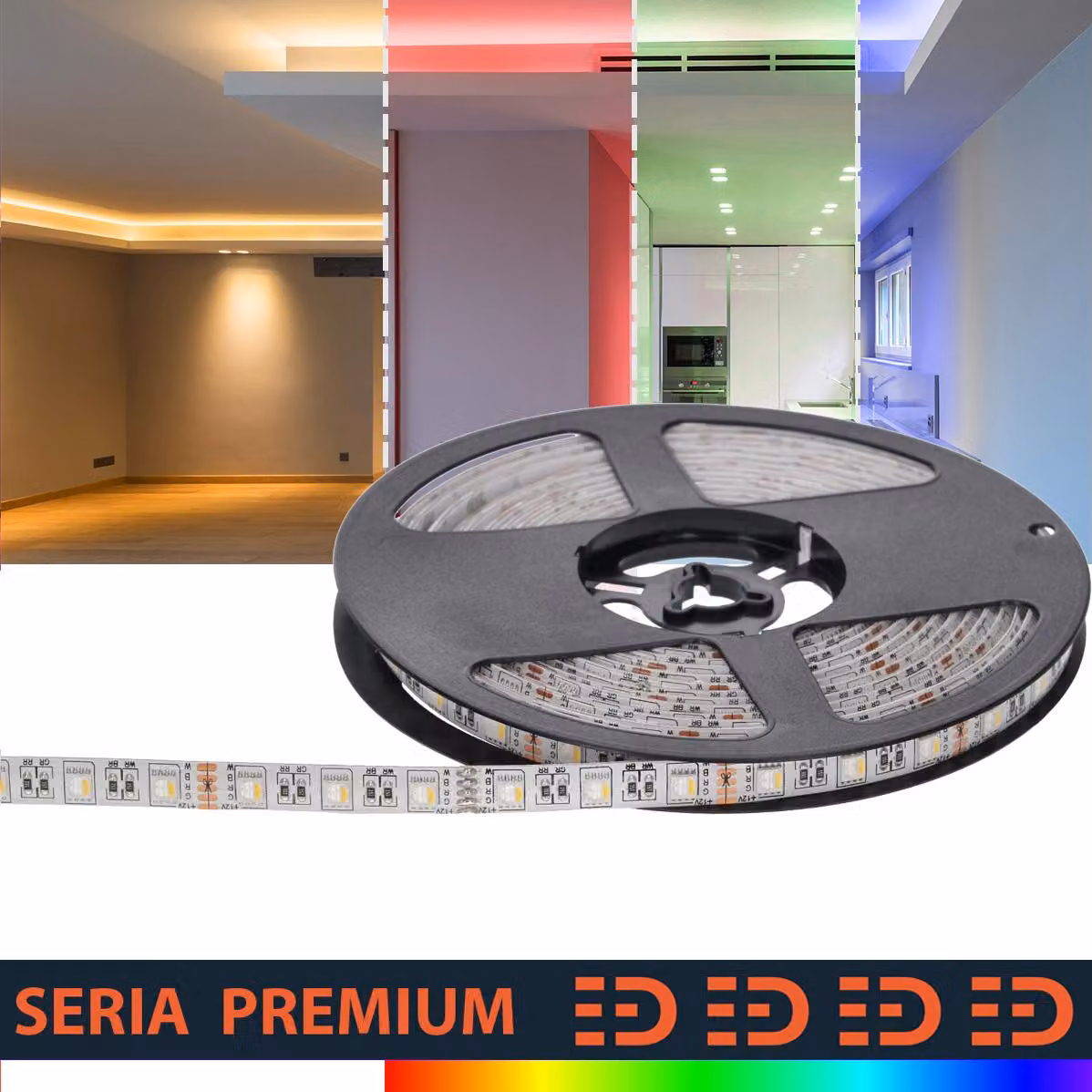 Striscia LED Prescot, 4in1 RGB+WW, grado di protezione IP63, 5 metri