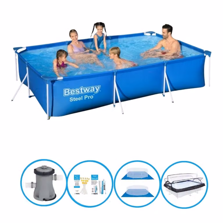 Bestway Pool Steel Pro - Pacchetto piscina - 300x201x66 cm