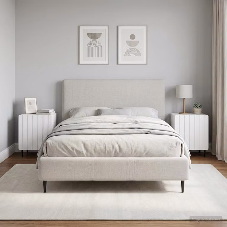 Set di 2 Armadi da Notte vidaXL Bianco Lucido L/P/H: 43 x 34,5 x 52 cm