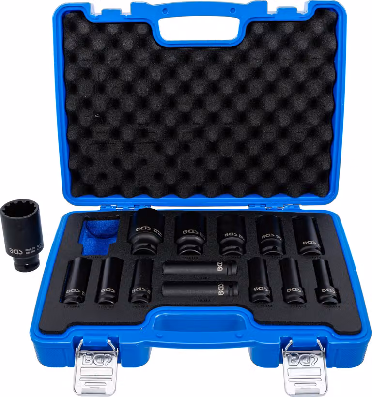 Set di inserti a cricchetto per chiavi a bussola, marca Gear Lock, 14 pezzi, da 10 a 32 mm, attacco 1/2"