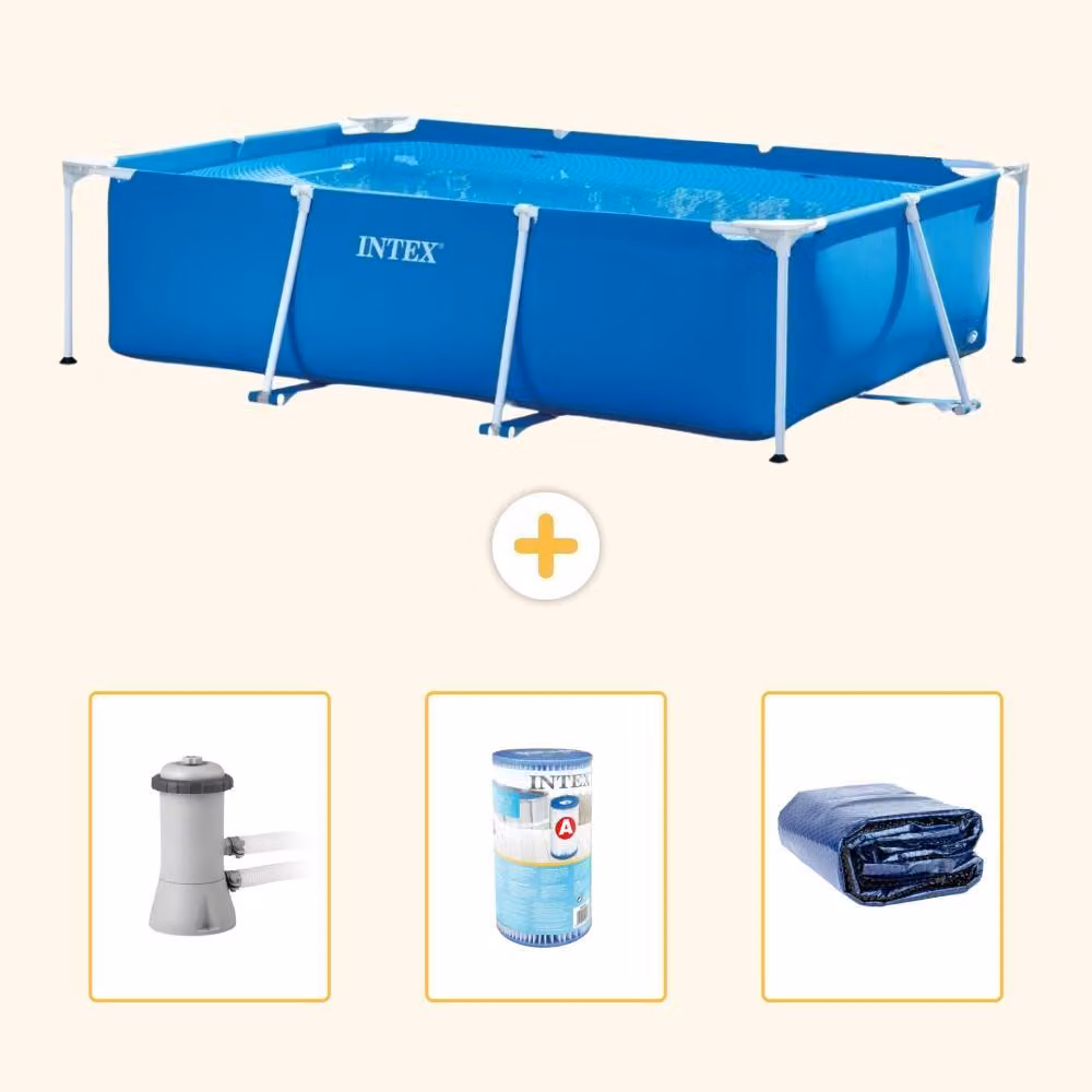 Piscina fuori terra rettangolare - 300x200x75 cm - composta da 4 parti - modello S21254
