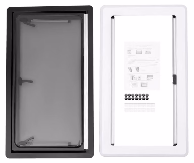 Finestre per ventilazione, materiale resistente, design con apertura a più angoli, colore nero, colore nero