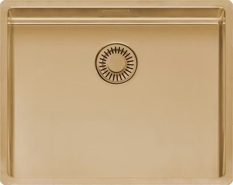 REGINOX R38765 Lavello NEW YORK 50X40 Comfort Gold II per mobili da cucina a partire da 60 cm di larghezza / A filo piano / Montaggio a filo piano / Sotto piano