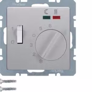 Berker 20346084 Base M Z-ST, REGKNF U 2 LN Q1 Alluminio verniciato