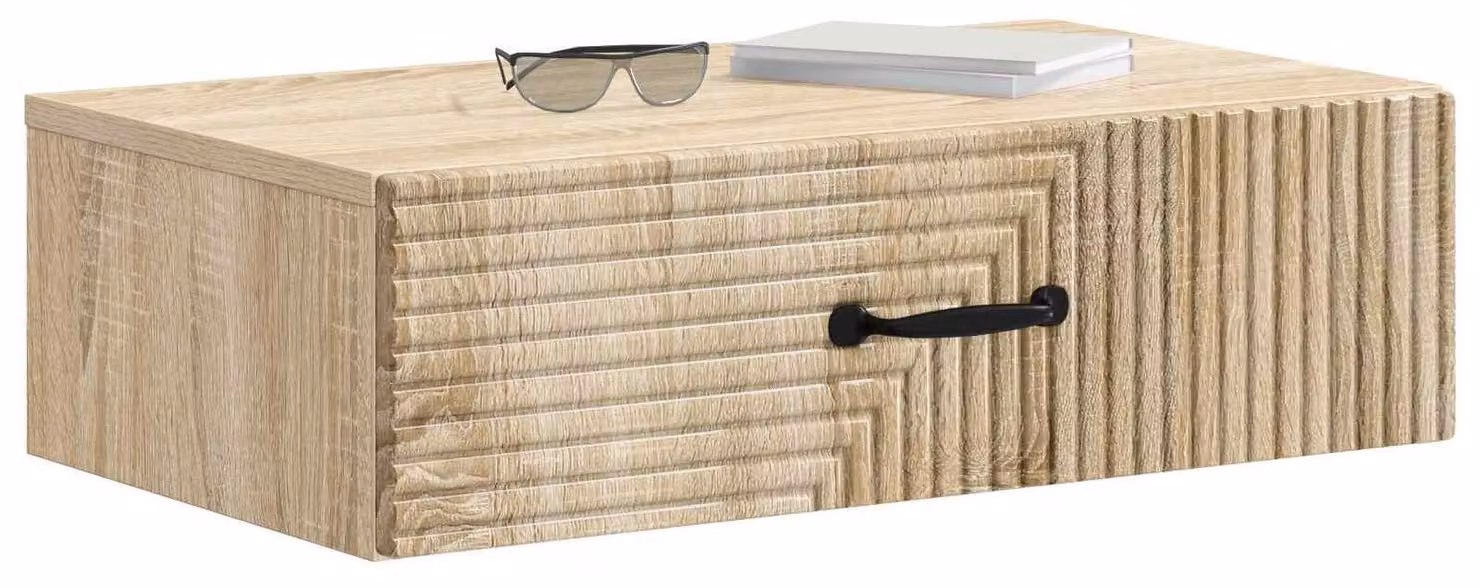 Tavolino da Parete Laterale Rovere Sonoma 59 x 34,5 x 17 cm