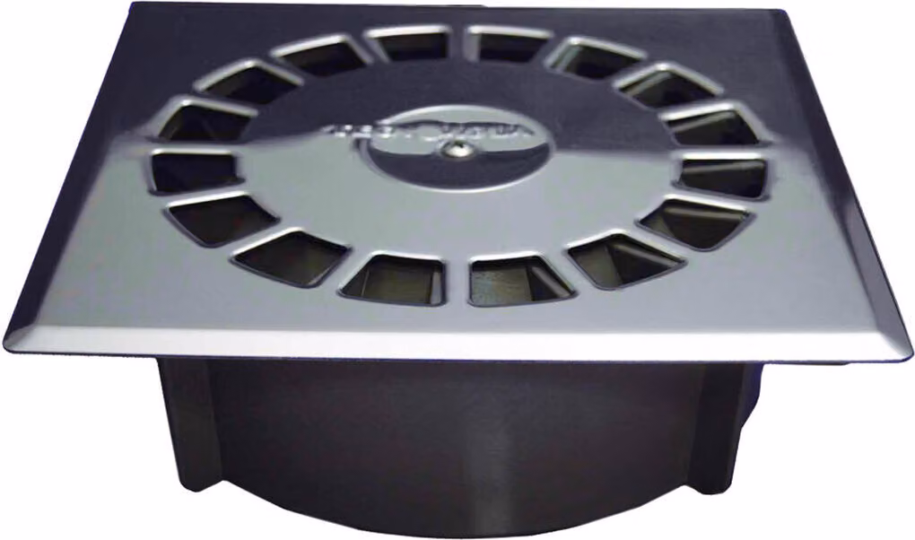 Scarico Tecnoagua T-88 I PVC acciaio inox 16,5 x 16,5 x 5,7 cm Ø 7,5 - 5 cm Verticale