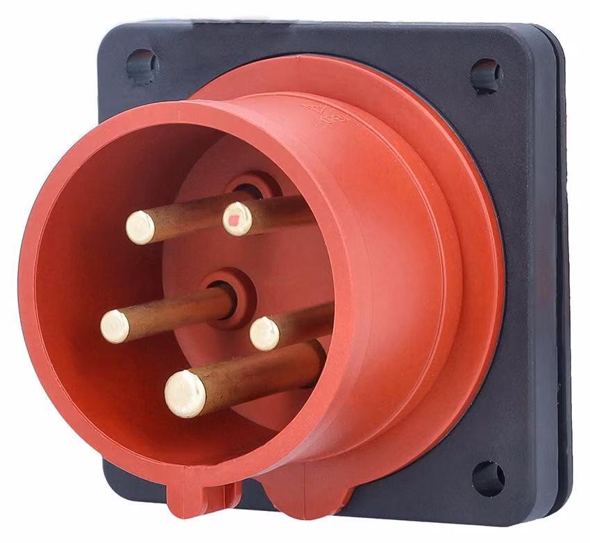 as-Schwabe Spina da superficie CEE 400V 16A a 5 poli con anello di tenuta IP44