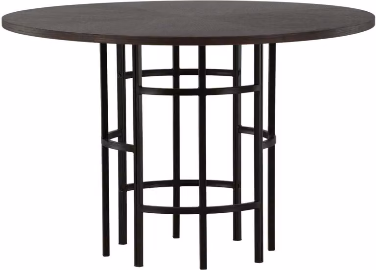 Tavolo da pranzo FURNLUX Copenhagen Brown Und Black 115cm / Hauptfarbe: Braun / Dimensioni: 115 x 115 x 74 cm