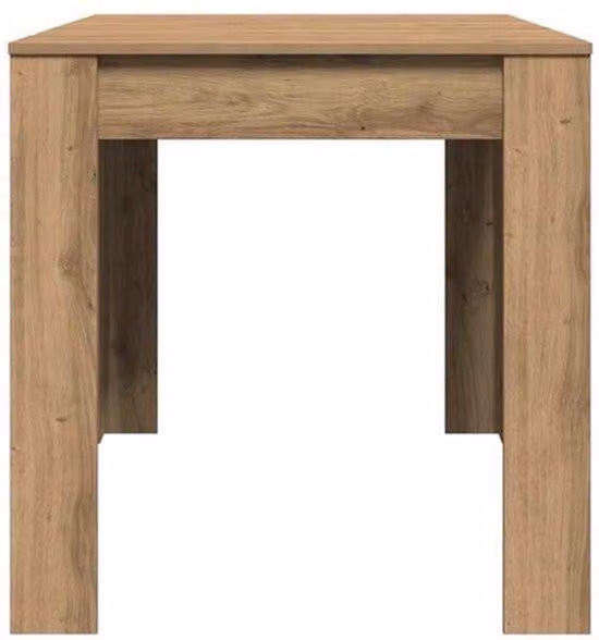 Tavolo da pranzo – Realizzato in legno artigianale – Finitura chiara – 140x74,5x76 cm – Montaggio semplice