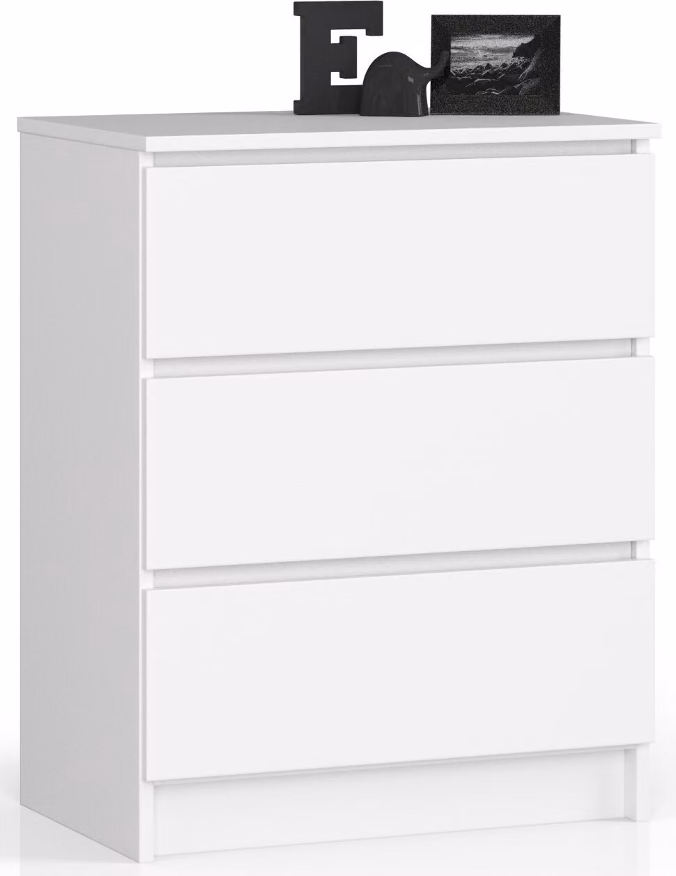 Comò Bianco K60 con 3 Cassetti Design Scandinavo e Stile Minimalista
