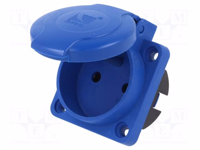1 connettore: per alimentazione AC, presa 2P con messa a terra (PE), 250VAC, modello D.3153, monofase