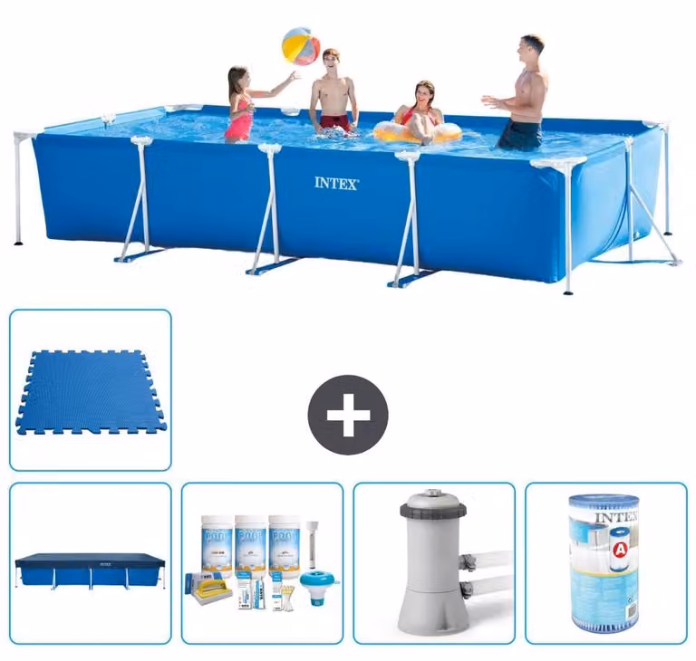 Piscina fuori terra rettangolare - 450x220x84 cm - 6 pezzi - Modello S40246