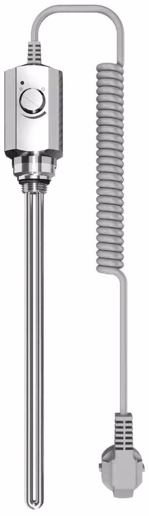 Resistenza riscaldante elettrica con termostato - 600W - cromata