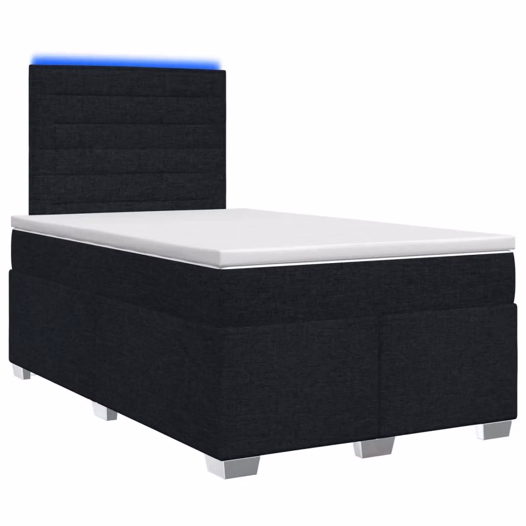 Letto box spring vidaXL con materasso a molle insacchettate e base contenitore, colore nero, L/P: 120 x 200 cm – 2