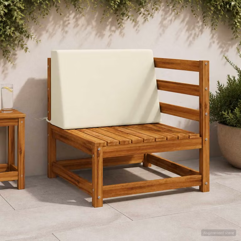 Cuscino schienale vidaXL SOEST in poliestere, colore beige, L 60 x P 20 x H 40 cm