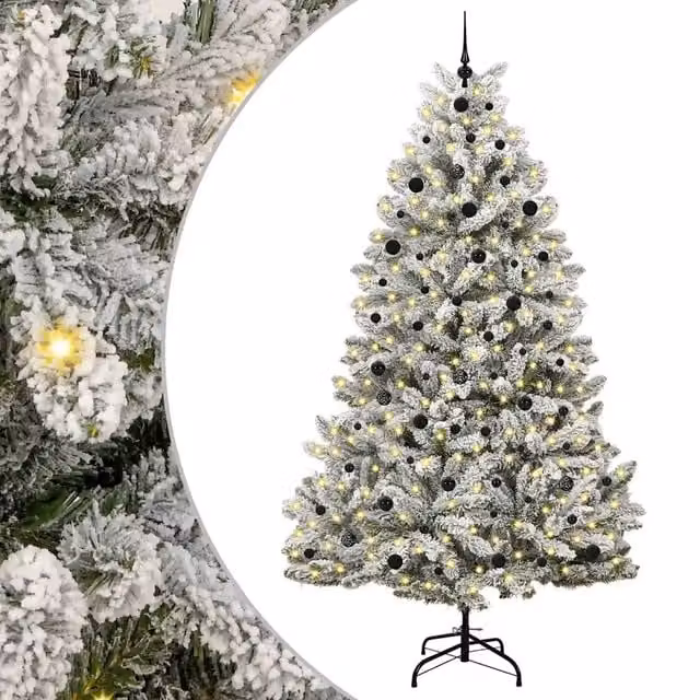 Albero di Natale | Decorazioni natalizie artificiale con 300 LED Verde e Bianco 240 cm