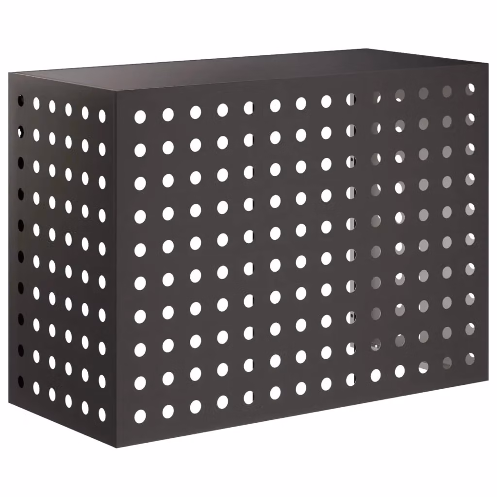 Copertura per condizionatore d'aria vidaXL Nero L/P/H: 110 x 50 x 80 cm – 2