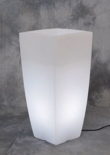 Vaso Home Light Ghiaccio Bia TEKCNOPLAST Bianco L/P/H: 33 x 33 x 70 cm
