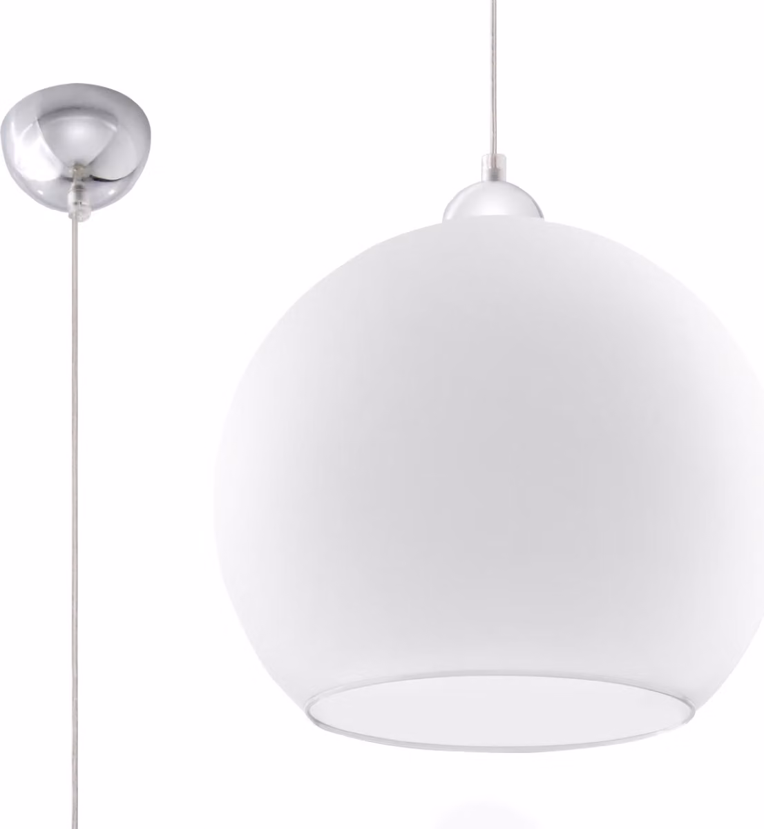Lampada a sospensione DREMO 1 E27 Bianca, dimmerabile, 120 cm
