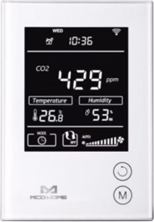 Sensore di CO2 bianco con Z-Wave Plus e monitoraggio VOC/temp
