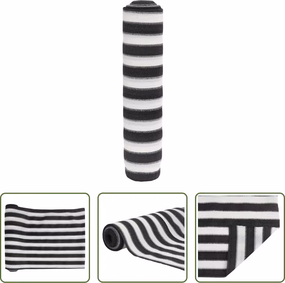 Il paravento Living Store antracite e bianco 2x50 m HDPE 195 g/m²
