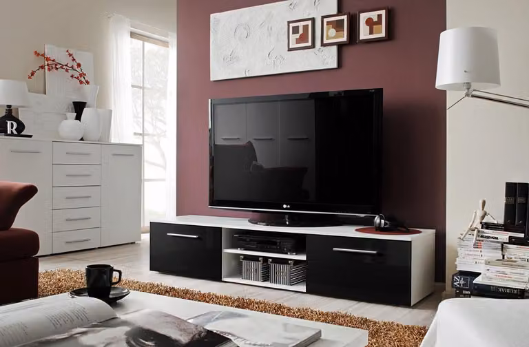 Einrichtung TV Ständer Sideboard Kommode Wohnzimmer Modern Holz Design Möbel