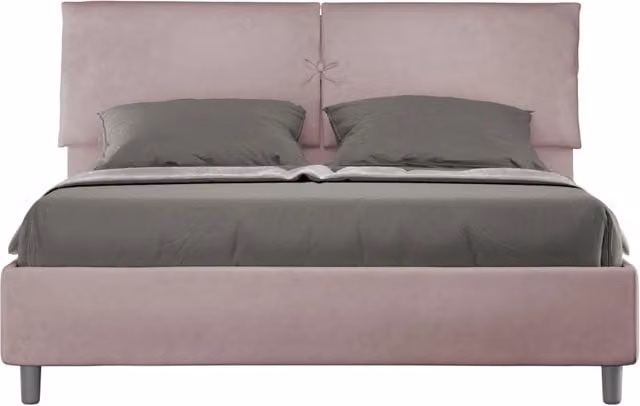 Letto Matrimoniale Moderno Giordanoshop con Contenitore a Alzata e Rivestimento in Velluto Microfibra L: 175 cm, P: 110 cm, H: 202 cm