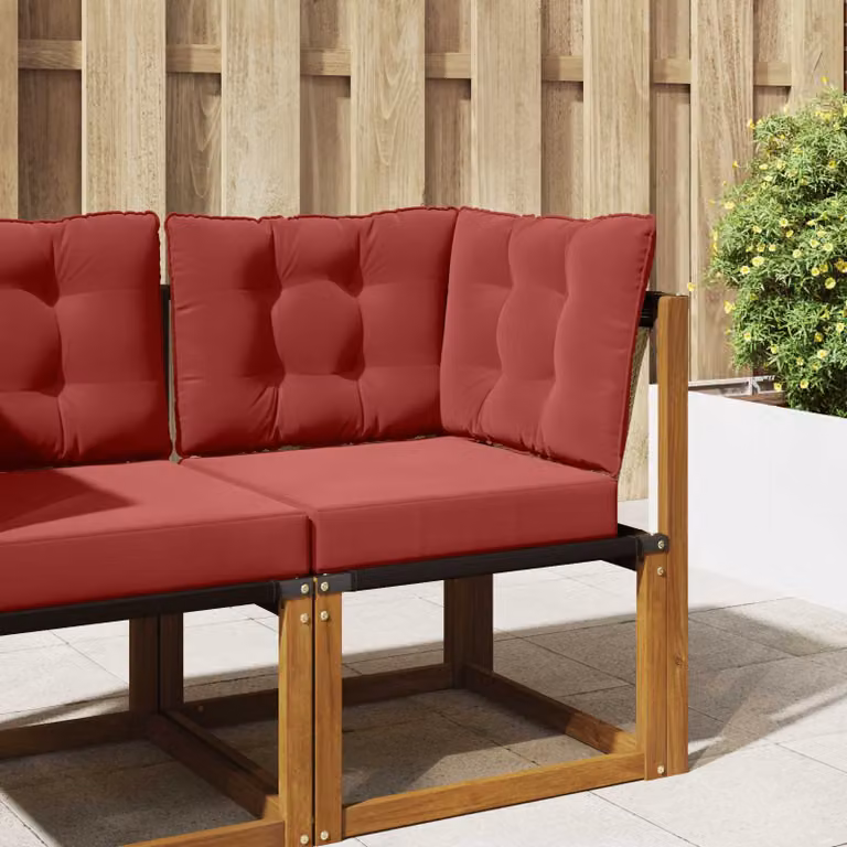 Cuscino per divano da esterno vidaXL in poliestere rosso, L: 60 cm, P: 40 cm, H: 40 cm