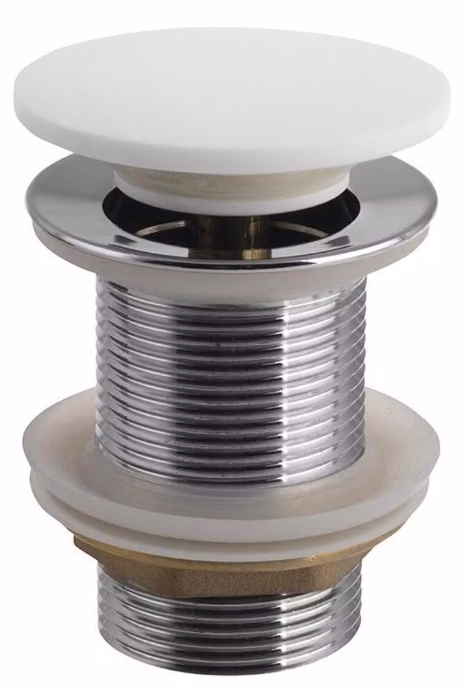 Set di scarico sottile per lavabo 5/4" bianco opaco