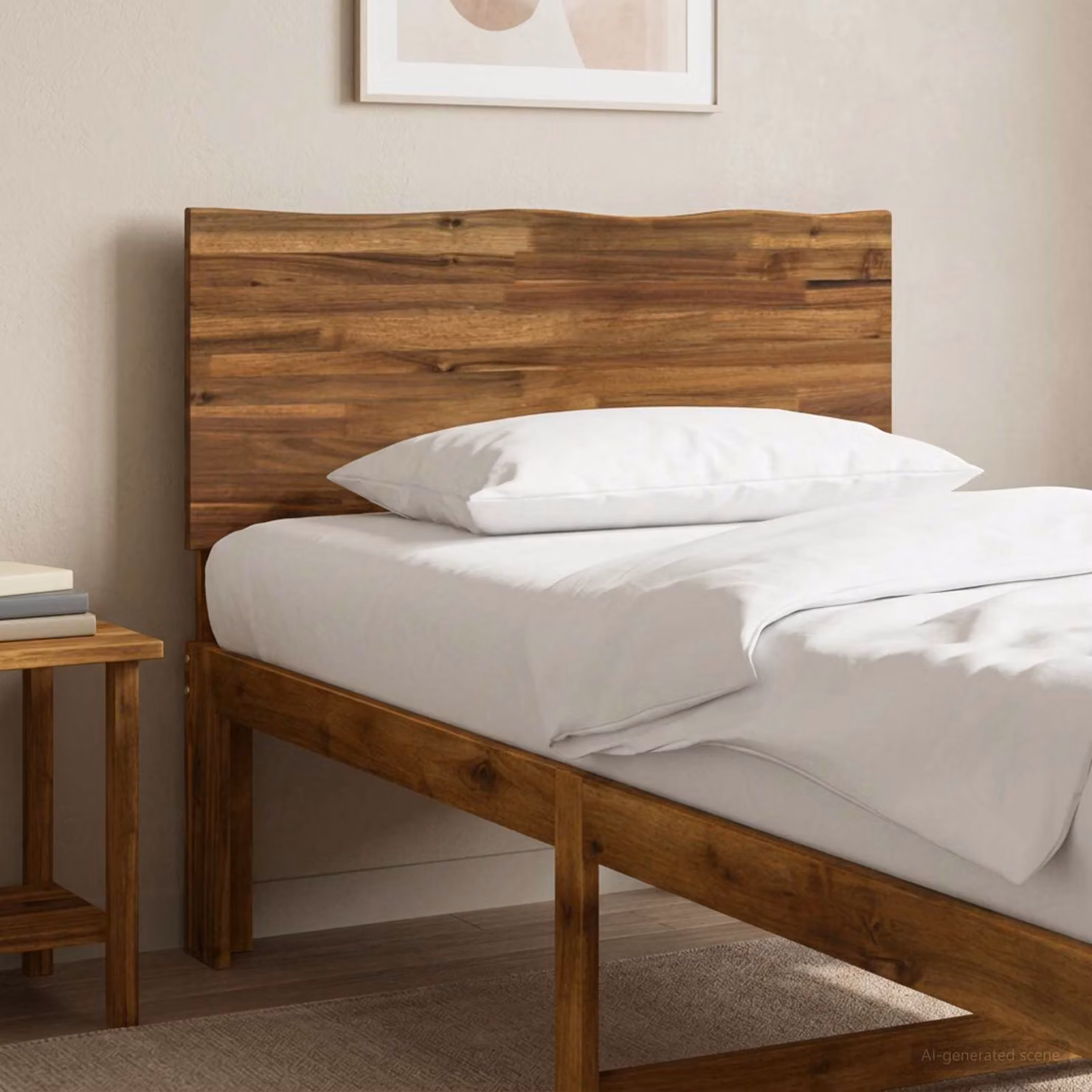 Testiera per letto vidaXL ROSTOCK in legno massello di acacia naturale con bordo vivo, L: 80 cm, P: 200 cm