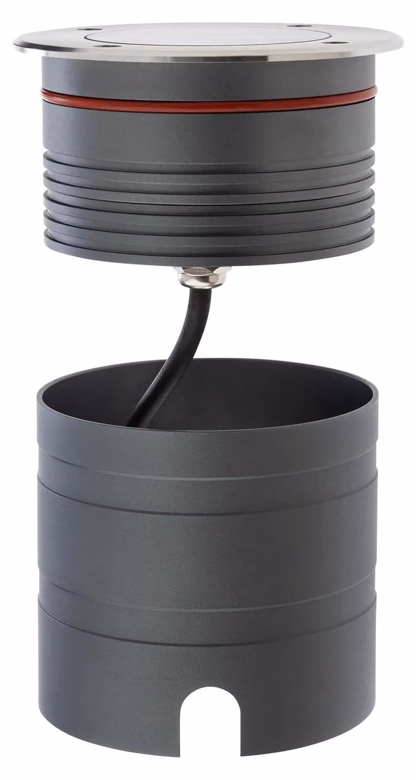 ARELUX XGROUND GRND. RND. REC. - Fissaggio a incasso, rotondo - 5x2W, 24V DC, CRI > 80, IP67, 2+2+2 gradi, acciaio inossidabile, adatto per ambienti marini - 2700K