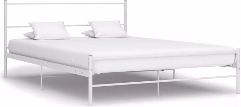 The Living Store Struttura letto in metallo bianco 120x200 cm