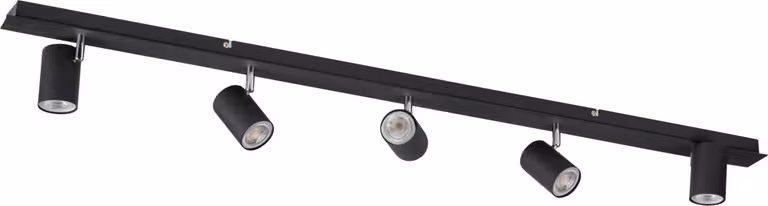 5xGU10 10W Evalo nero striscia mobile per faretti Kanlux