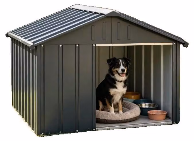 Cuccia per cani, costruzione robusta e duratura, ampio spazio interno, colore grigio scuro