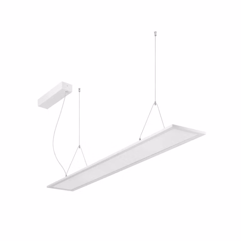 BRUMBERG Lampada a sospensione LED Adara 149,5 cm TunableWhite con microprismi Adara, dimmerabile, Bianco / Opale, Studio / Ufficio, Alluminio, Lampada a sospensione