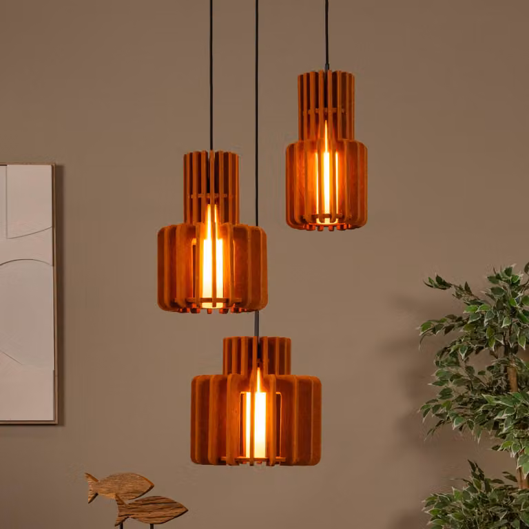 Lucide Lampada a sospensione Rollo, dimmerabile, Terracotta, Soggiorno / Sala da pranzo, Tessuto / Stoffa / Seta, Lampada a sospensione