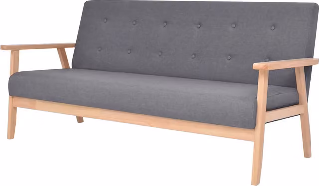 Set di Divani 2 pz in Tessuto Grigio Scuro 274925