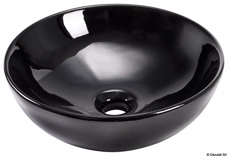 Lavello semisferico in Vetroceramica nero 365 mm - Osculati 50.188.88