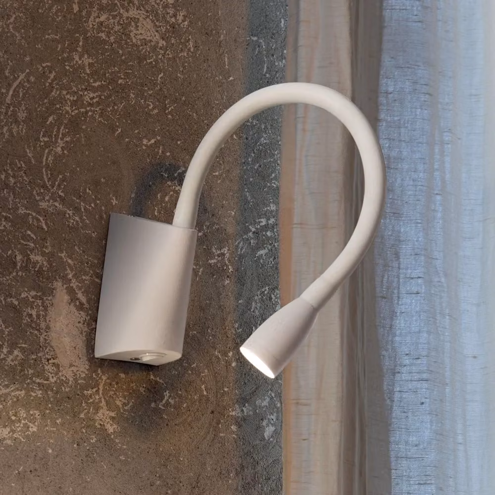 Applique Moderna Goose IDEAL LUX in Metallo Bianco con LED 3W 3000K Luce Calda e Braccio Regolabile – 2