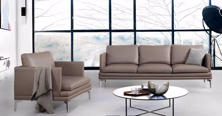 Luxus Designer Sitz Garnitur Sofa Couch Polster Set Leder 3+2