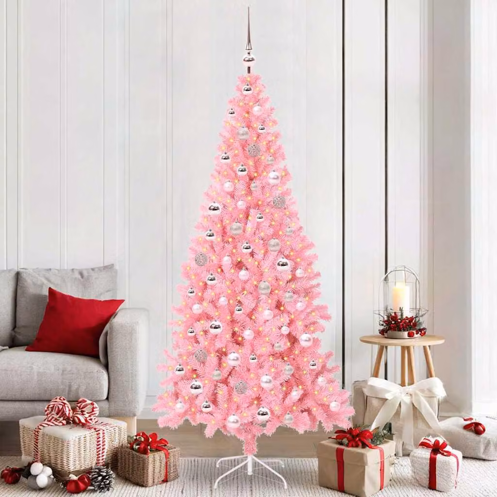 Maison Exclusive - Albero di Natale rosa, 210 cm, in PVC