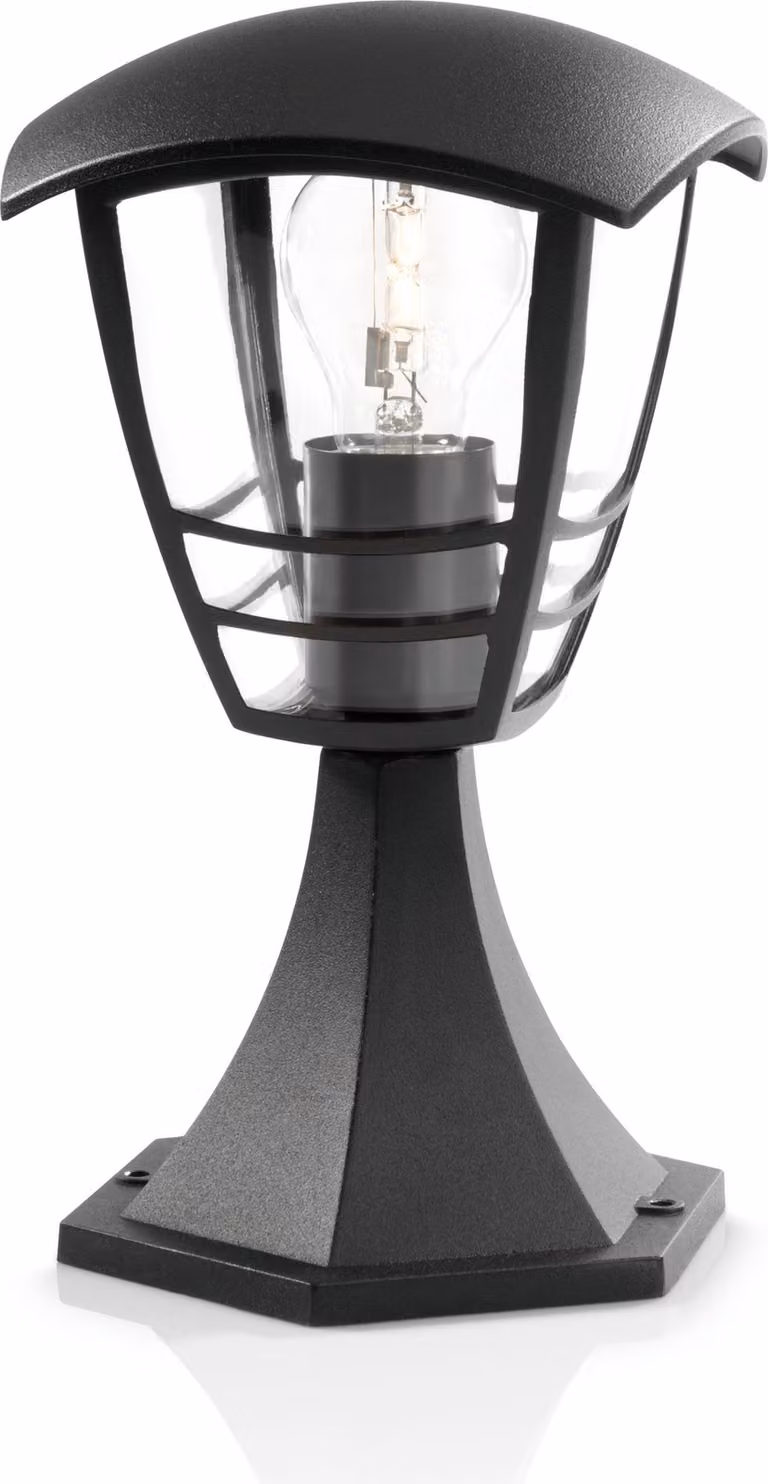 Luce a 1 lampada base Creek nera