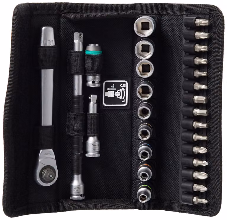 8100 SA 8 Zyklop, set di chiavi a rullino metalliche, 28 pezzi