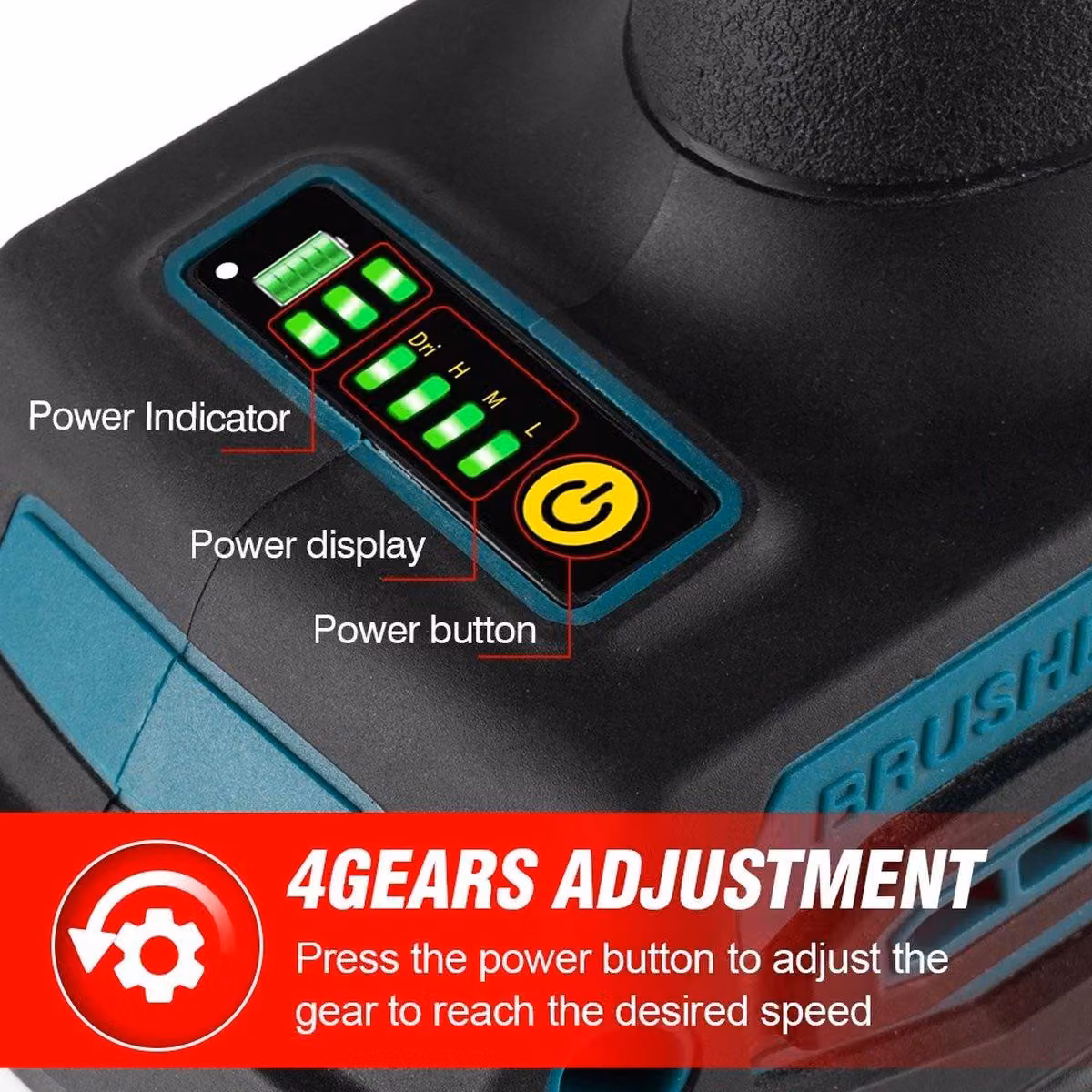 Smerigliatrice angolare - Macchina elettrica per incisione e lucidatura - 2000W - 18V con 2 batterie