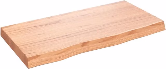 Piano Bagno in Legno Massello Trattato Marrone DESIGN IN L 80 cm x P 40 cm x H 2-6 cm CFW9724091