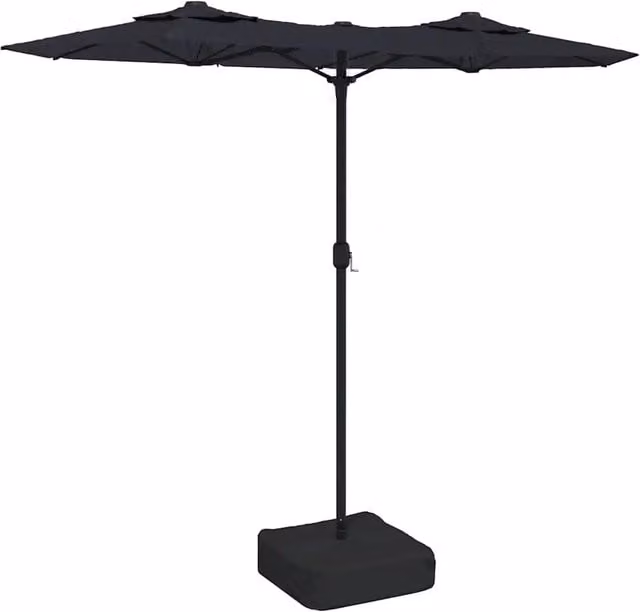Ombrello | Parasolne a Doppia Testa Nero 316x145 cm
