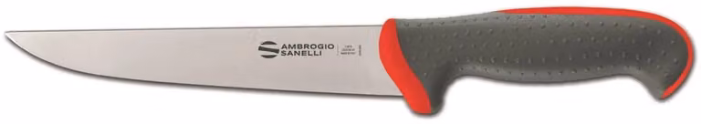Coltello disosso retto, lama cm 18, colore rosso, linea Tecna